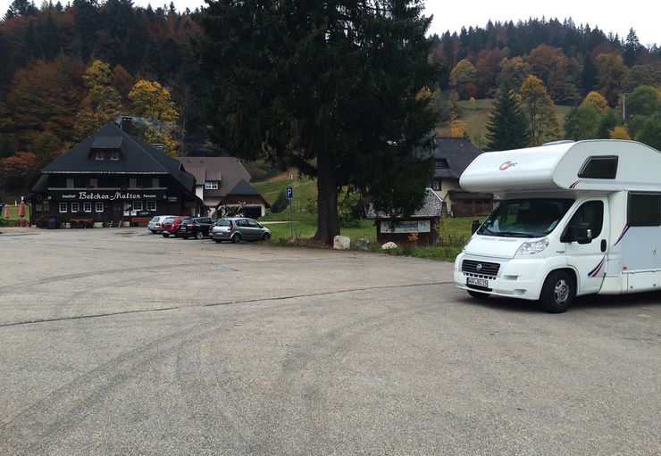 Motorhome parking at Gasthof Belchen (free) in Aitern – promobil
