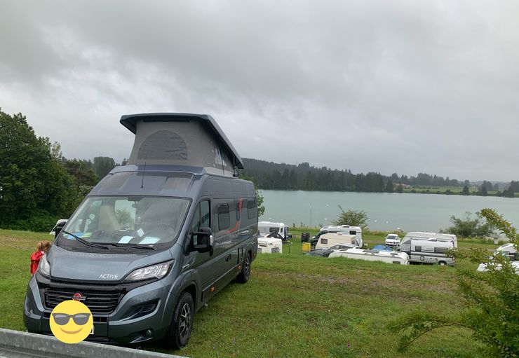Wohnmobilstellplatz am Via Claudia-Camping in Lechbruck am See – Caravaning
