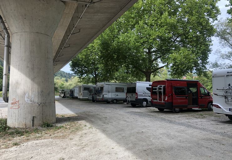 Stellplatz an der Taubermündung in Wertheim PROMOBIL