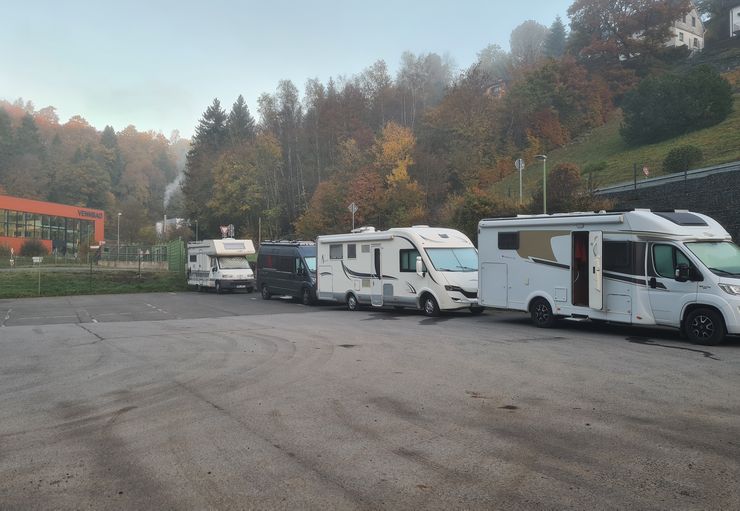 Motorhome parking at the Vennbad in Monschau – promobil