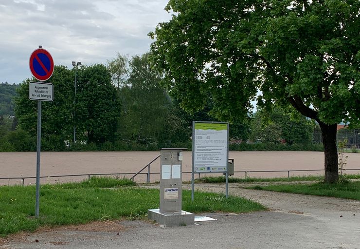 RV park at the Wiesentalstadion in Münsingen – promobil