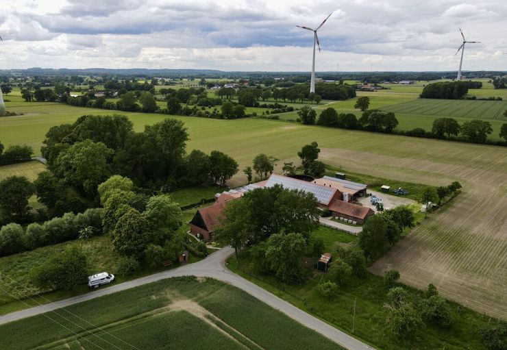 Wohnmobilstellplatz auf dem Hof im Münsterland in Laer promobil