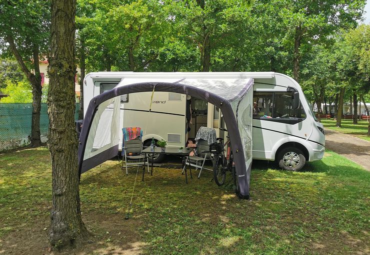 Camper area of Camping Parco Capraro in Lido di Jesolo